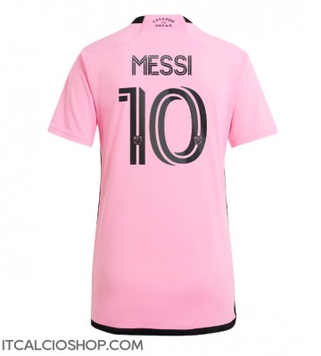 Inter Miami Lionel Messi #10 Prima Maglia Femmina 2024-25 Manica Corta